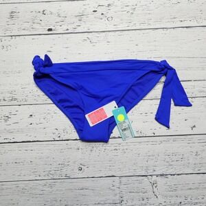 Seafolly Bikini Bottom Womens Size 12‎ Blue Side Tie Swim Briefs New With Tags